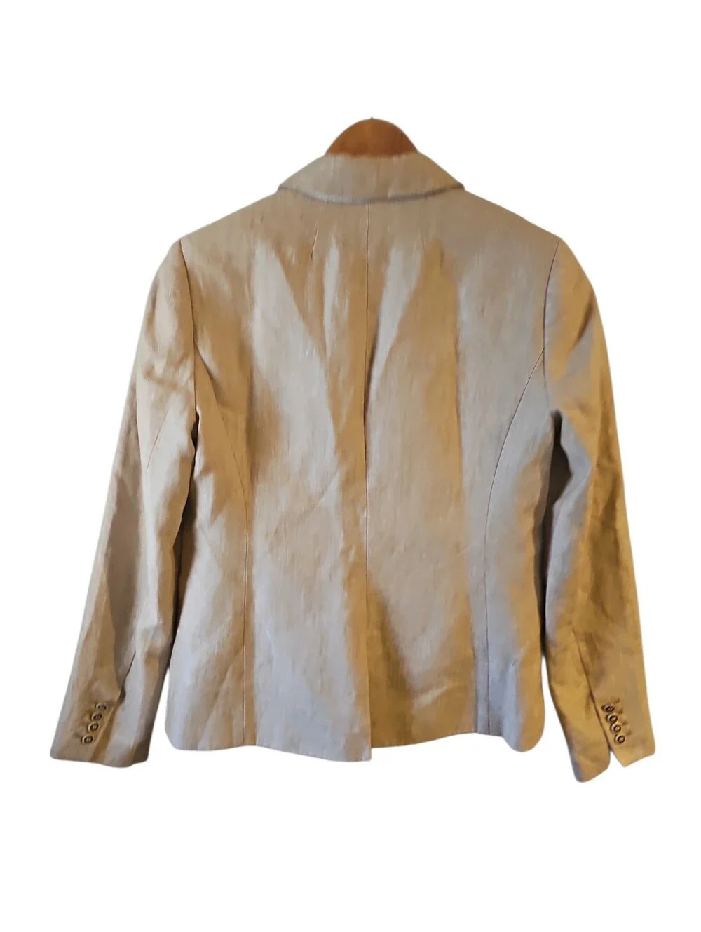 J.Crew Campbell Linen Blazer in a neutral beige or flax color Sz 6